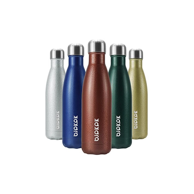 BJPKPK Botella de agua de acero inoxidable -17 oz -Doble