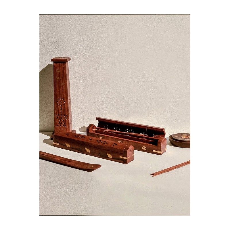 Nag Champa Sisham Wood Holder Plain / 나그참파 시샴우드 홀더