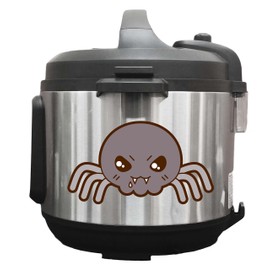 Menacingly Cute Dark Grey Spider - 7 inch Vinyl Decals for Instant Pot Appliances