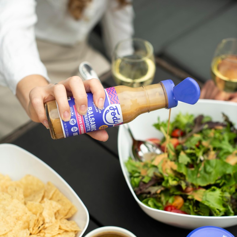 Fody Foods Balsamic Vinaigrette Salad Dressing, 8 Oz, Garlic and