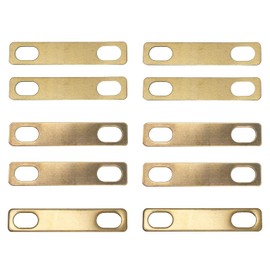 TUOREN Guitar Neck Shims Brass 10PCS Includes 4Pcs 0.2mm, 4Pcs 0.5mm and 2Pcs 1mm Thickness for Guitar Bass Bolt-on Neck Repair Brass Shims Gold