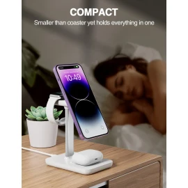 Cargador Inalámbrico 3 En 1, Cargador Magsafe De 15 W Para I