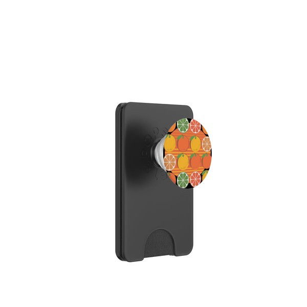 Citrus Fruits Pattern Fresh Summer Foodie Art PopSockets PopWallet für