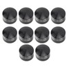 10PCS Motorcycle Head Bolt Cover CNC Aluminum Black Round Grooved