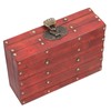 Antique Storage Box with Lock Wooden Document Box for Cosmetic
