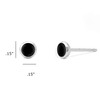 Boma Jewelry Sterling Silver Mini Black Onyx Circle Inlay Stud