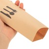 FELTECHELECTR 200pcs Kraft Paper Cutlery Holders Disposable Silverware Bags for