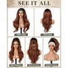 Yaki Wavy Flip Curls Headband Wigs for Black Women Ombre