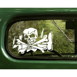 The Decal And Sticker Mafia 2 4X4 SKULL AND CROSSBONES STICKERs Decal Truck Off Road Bumper Laptop Window