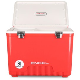 Engel UC30 30qt Leak-Proof, Air Tight, Drybox Cooler and Hard Shell Lunchbox for Men and Women in Red