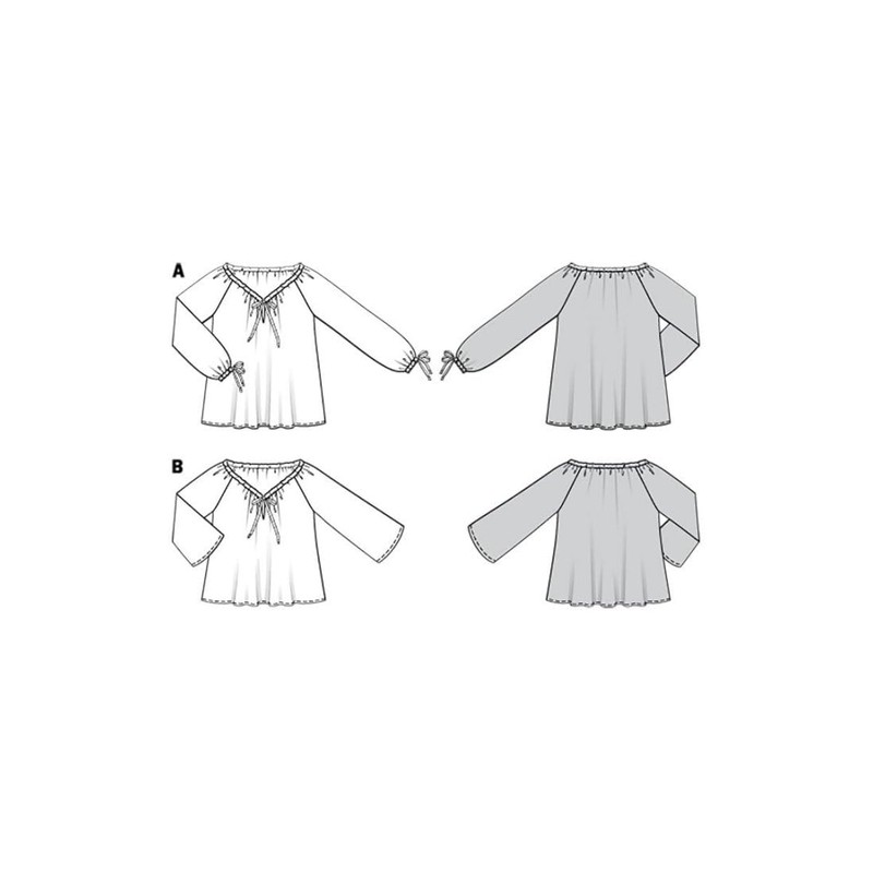 Burda Style Sewing Pattern B6227 Misses’ Blouse with Drawstring Neckline