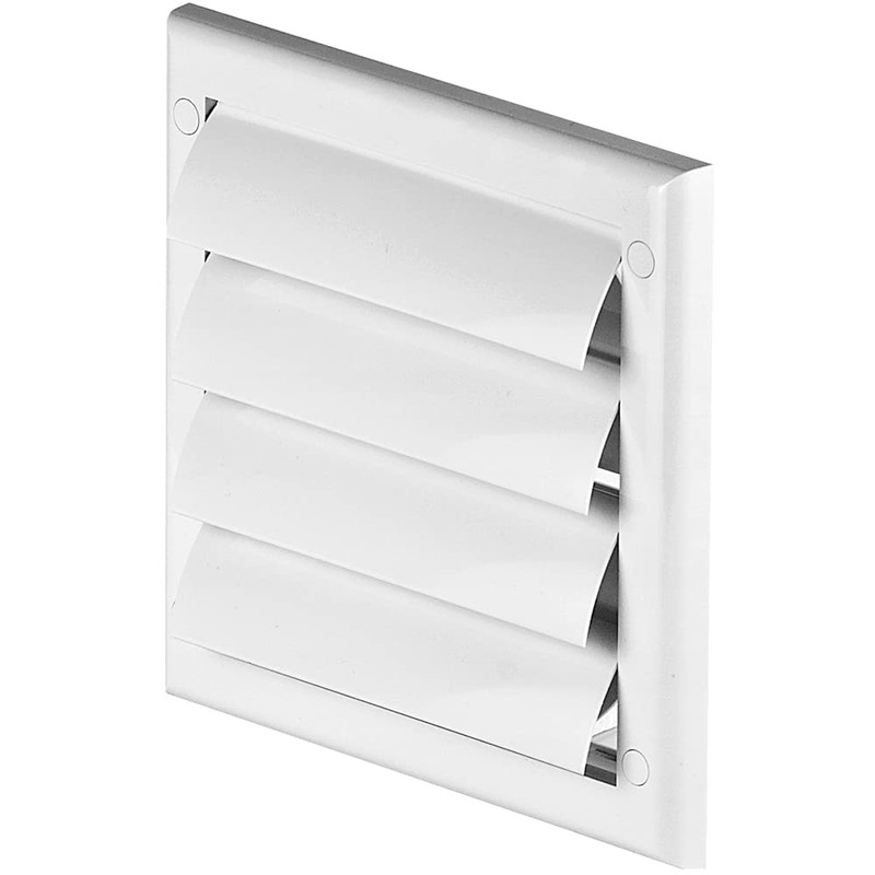 White Gravity Grille 100 mm / 4 inch External Ducting
