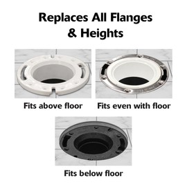 Korky 6000BP Universal Toilet WaxFree Seal with Hardware - Toilet Installation Made Easy - Made in USA , Red