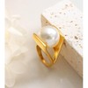 IMINI Large Pearl Ring for Women and Girls Pearl Ring