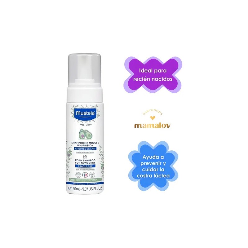 Shampoo Espuma Para Recién Nacido Mustela By Maternelle