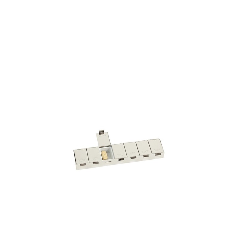 Bey-Berk Chrome-Plated Days of the Week Pill Box
