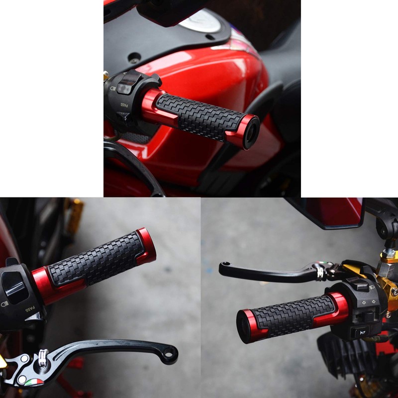 Yamaha Motorcycle Hand Grips: Red, Fits YZF R1, R3, R6,