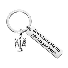 Zuo Bao Funny Lawyer Gift Attorney Keychain Don't Make Me Use My Lawyer Voice Jewelry For Law Graduates (K-S Lawyer Voice)