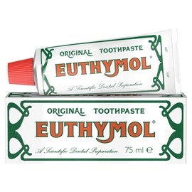 Euthymol Original Toothpaste 75ml, No Fluoride, Anti-Plaque, Antibacterial, Cavity Protection, Teeth & Gums Clean and Healthy, Cool Mint Refresh, Daily Oral Enamel Dental Care