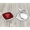 Caroline's Treasures Letter P Chevron Black and Red Compact Travel