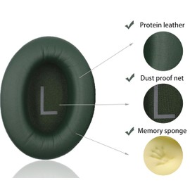 Replacement Ear Pads are Compatible with Bose QuietComfort 45 (QC45)/QuietComfort SE (QC SE) Headphones. Akkiv Replacement Ear Pads are Made of Protein Leather and Memory Foam (Military Green)