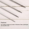 sourcing map 5Pcs Knitting Needle 2.5mm Diameter 5.9 Inches Length