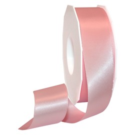 Morex Ribbon 08838/50-117 Double Face Satin Polyester Ribbon, 1 1/2-Inch by 50-Yard, Light Pink