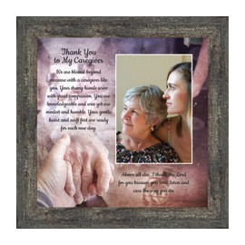 Crossroads Home Décor Thank You to My Caregiver, Thoughtful Gifts, Inspirational Picture Frame, 6344BW
