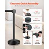VEVOR Stanchion Post, 6 Pcs Stanchions with Retractable Belts, Carbon