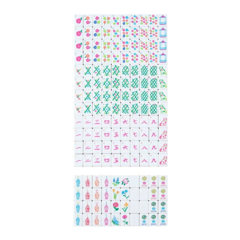 Customization Premium Carved & Painted American Mahjong Tiles Portable Size