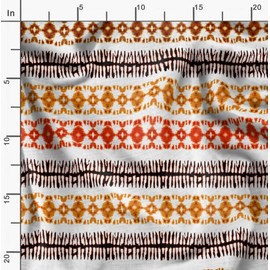 Soimoi Orange Poly Georgette Fabric Shibori Tie-Dye Print Fabric by the metre 52 Inch Wide
