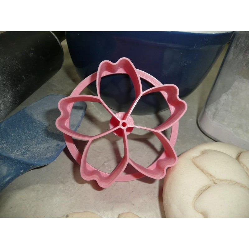 AJT MINI SIZE HIBISCUS FLOWER CONCHA COOKIE CUTTER MEXICAN SWEET