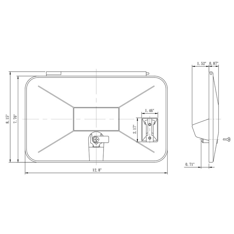Dura Faucet DF-SA170D-WT RV Durable Replacement Door for an Exterior