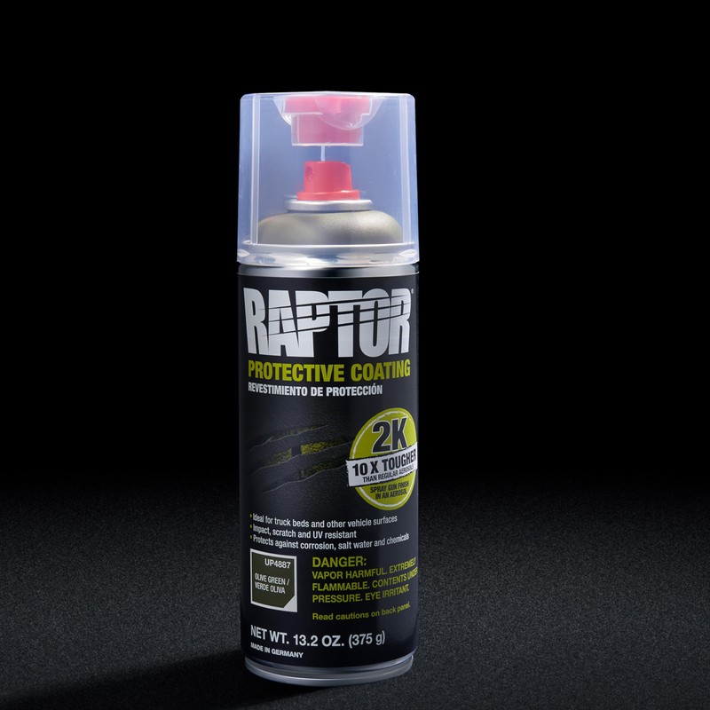 RAPTOR 2K Bedliner Aerosol, Protective Coating, Spray-On Truck Bed Liner,
