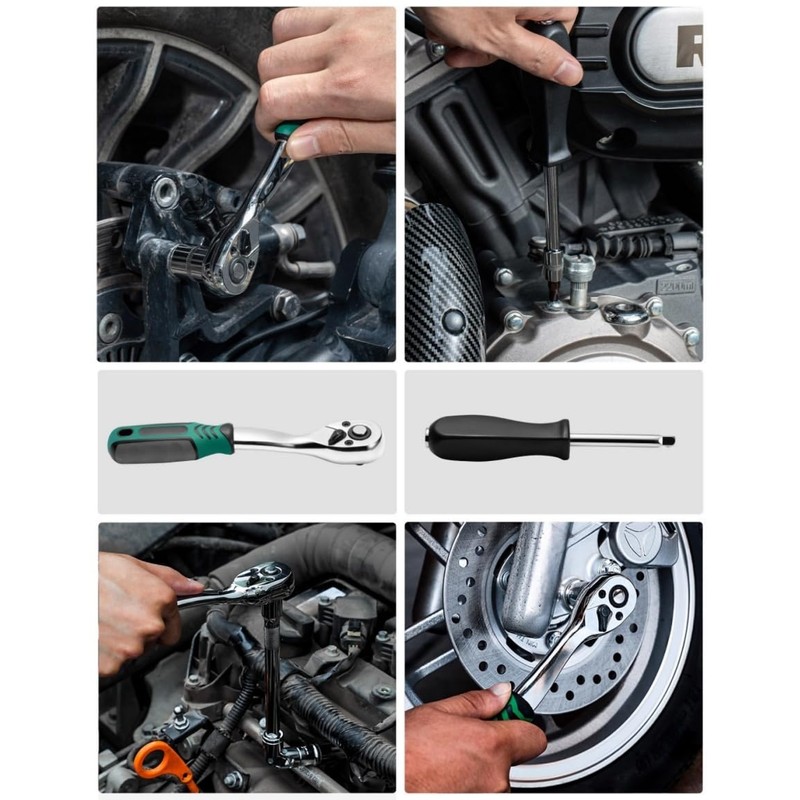 Korekaou Socket Wrench Set, Ratchet Wrench Set, Car Wrench, Sleeve,