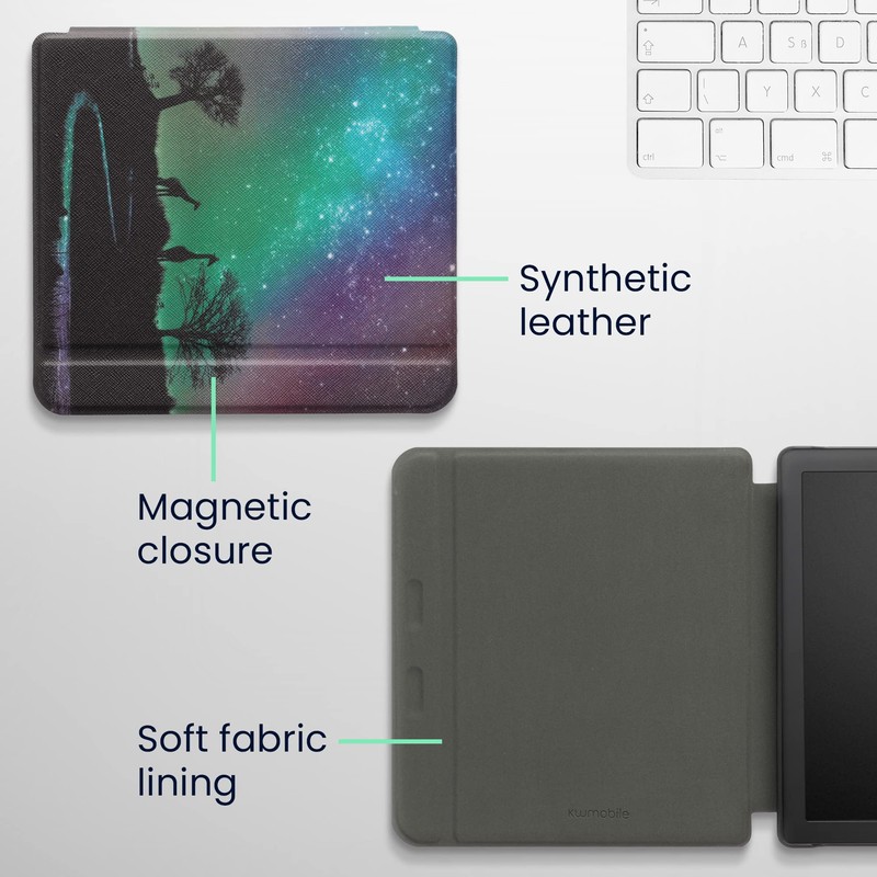 kwmobile Flip Case Compatible with Tolino Vision 6 Case -