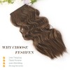 FESHFEN Invisible Wire Hair Extensions Adjustable Size Synthetic Hair Piece