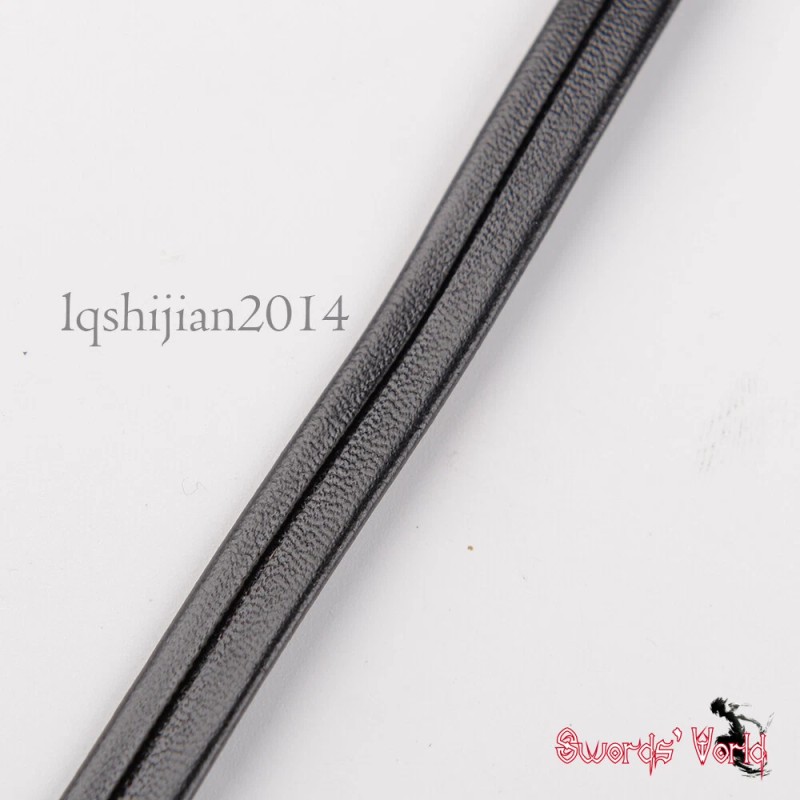 bright black genuine leather Tsuka-Ito 400 cm for Japanese Samurai