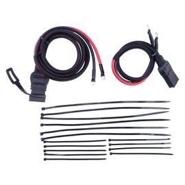 ZTUOAUMA 2-Pin Battery Cable Harness Kit 63411 Plow Side 21294 8245 Truck Side 61169 8274 with Duct Cap and Strap Ties Compatible with Western Fisher Snow Plows