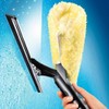 Ettore 71141 Stainless Steel Backflip Window Cleaning Combo Tool, 14-Inch,Black,