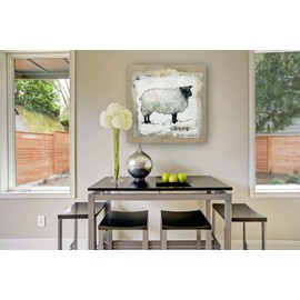 Wexford Home Burlap Sheep Gallery Wrapped Canvas Wall Art