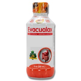 EVACUALAX Liquido Papaya -LAXANTE Vegetal 100% Natural 8oz | Natural Laxative | Constipation Relief | Stool Softener | Intestinal Regularity | Senna Leaves (Papaya)