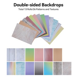 UTEBIT 26 Color Photo Backdrop Board 11.7x16.5 Inch Small Shooting Kit