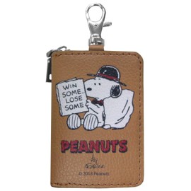 Meibo SN161 Snoopy Car Smart Key Case, Transparent Window, Brown