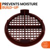 25 x Brown Plastic 70mm Round Soffit Air Vents/UPVC Push