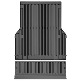 TTX LIGHTING Truck Bed Mat Compatible with 2005-2023 Toyota Tacoma Truck Liner 5FT Vehicle Perfectly Flush All Weather Protection TPE Bed Mat (Bed Liner+Tailgate Mat)