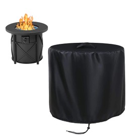 POMER Fire Pit Cover,30inch Round Fire Pit Cover for BALI OUTDOORS Gas Firepit Table Waterproof Propane Gas Fire Pit Column Cover - 30" D x 25" H