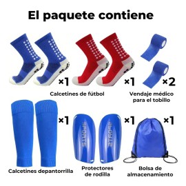 Jasu Calceta Antiderrapantesy Medias Recortadas Para Futbol Azul L