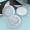 ZIZNBA (2 Pack) Retainer Case,Solid Orthodontic Retainer Case-White