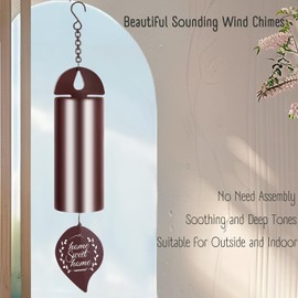 Vamotto Wind Chimes Windbell Wind Chimes for Outside Clearance, Wind Bell, Windchime for Outdoor Garden, Patio, Porch Wind Bell, Deep Tone Sound (Brown)